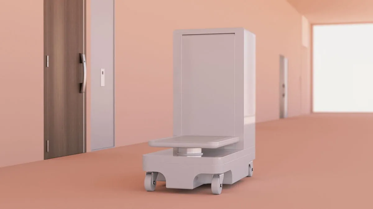 Concept image of a robot that automates logistics