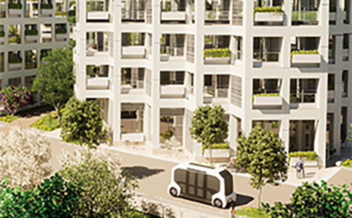 デジタルツインで再現されたWoven Cityとe-Palette