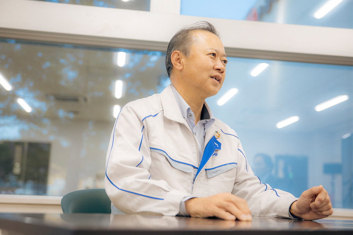 Photo of Sakaki from Toyota Motor East Japan during his interview